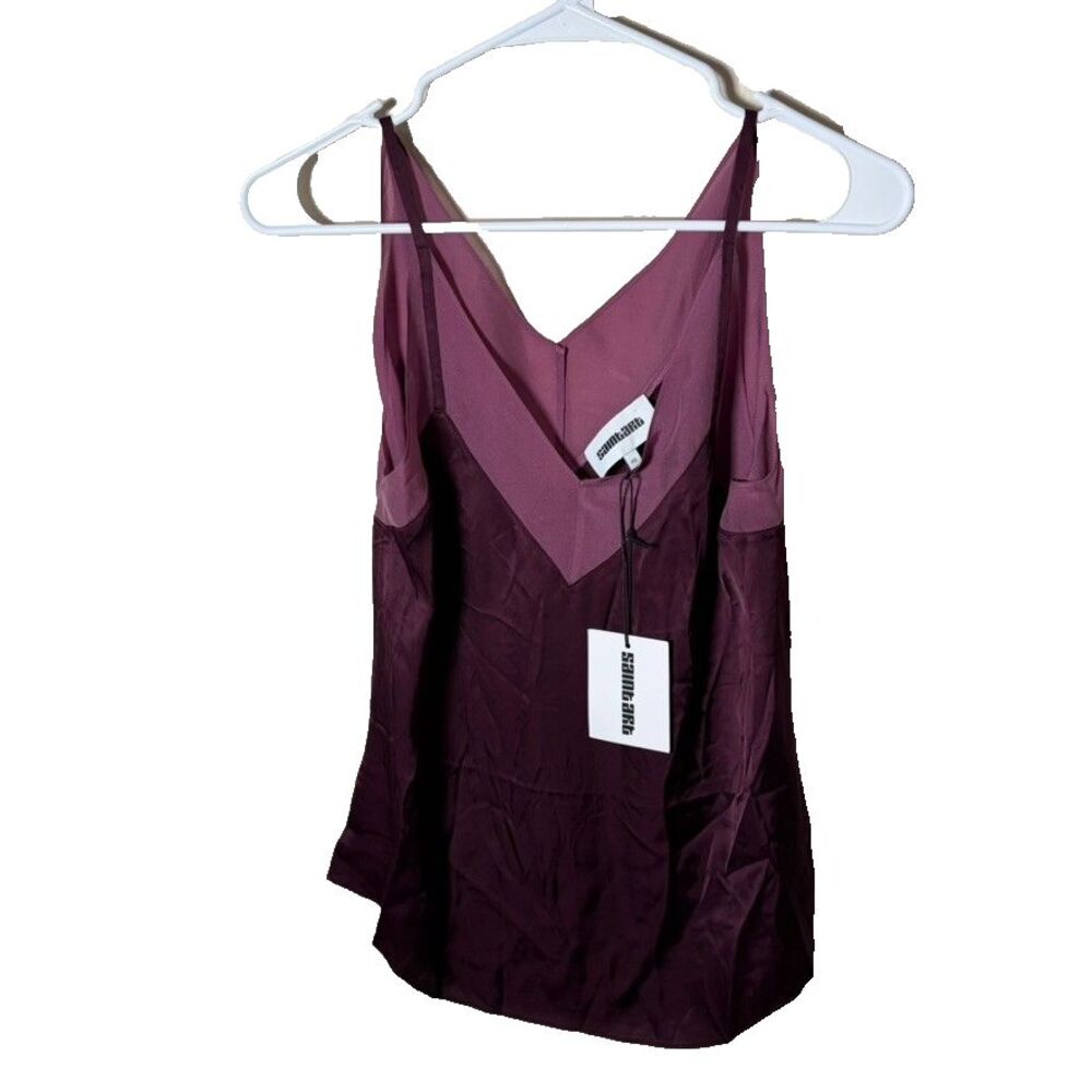Saint Art Blouse Women's XS Purple V-Neck Sleeveless Cami Lightweight Shirt NWT
